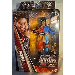 WWE Elite Monday Night War Series 9 FATU Wrestling Action Figure w/ BAF Mattel